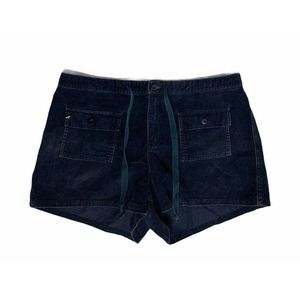 Vintage Juniors Aeropostale Navy Blue Corduroy Shorts Drawstring Retro Size 9/10